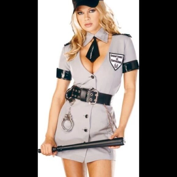 Dreamgirl corrections officer Halloween costume outfit size large - Picture 1 of 13